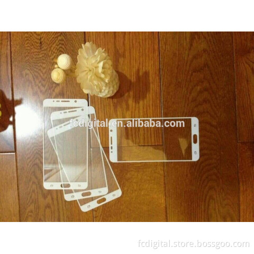 Factory supply Full Size Colorful silk printing tempered glass screen protector for Samsung Galaxy Note 5